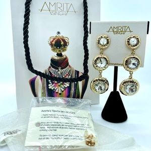 AMRITA SINGH South Beach Earring, Dangling Crystal ERC5156 NWT